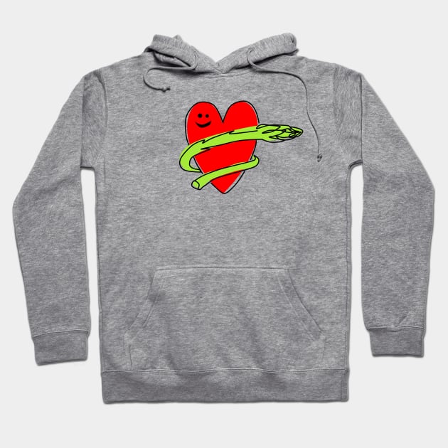 Asparagus heart : Hoodie by Annie Pom Freitag